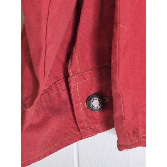 VTG Bugle Boy Long Sleeve Metal Button Up Red Western Shirt Men's Sz L NEW - Picture 10 of 13